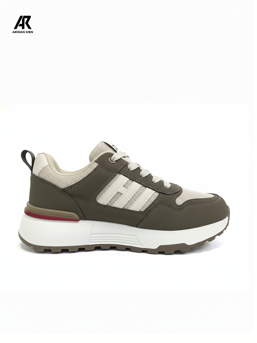 Sneakers Dad Shoes 1P Kaki Foncé